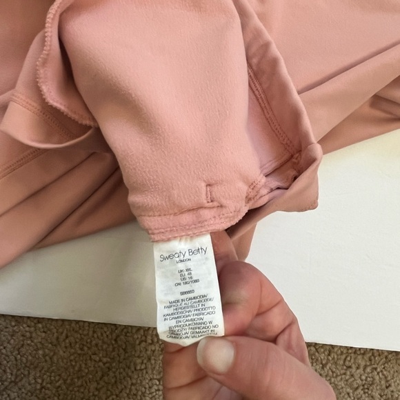 Sweaty Betty Mock Neck Sweatshirt XXL Pink Soft See Description* - Picture 4 of 11